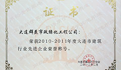 先進企業(yè)證書